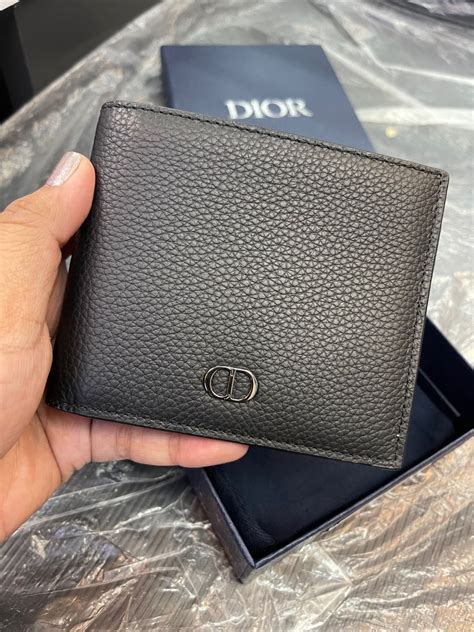 dior black grained calfskin|Used Designer Wallets .